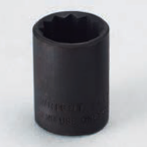 1/2" Drive 12 Point Socket-Black Finish-Wright Tools